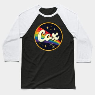 Cox // Rainbow In Space Vintage Grunge-Style Baseball T-Shirt